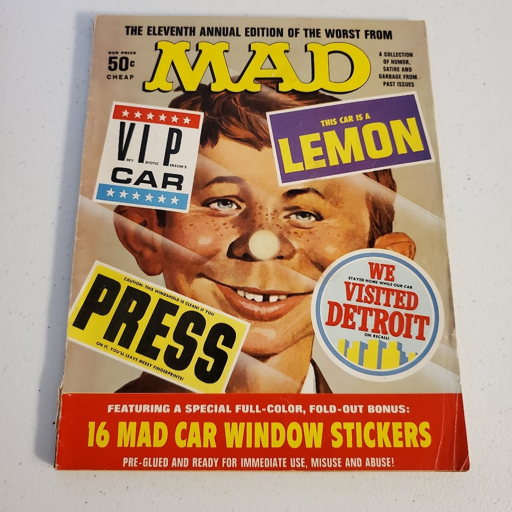 Mad Magazine Special #11 Worst from Mad with window stickers.